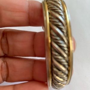 David Yurman gold and silver narrow bracelet